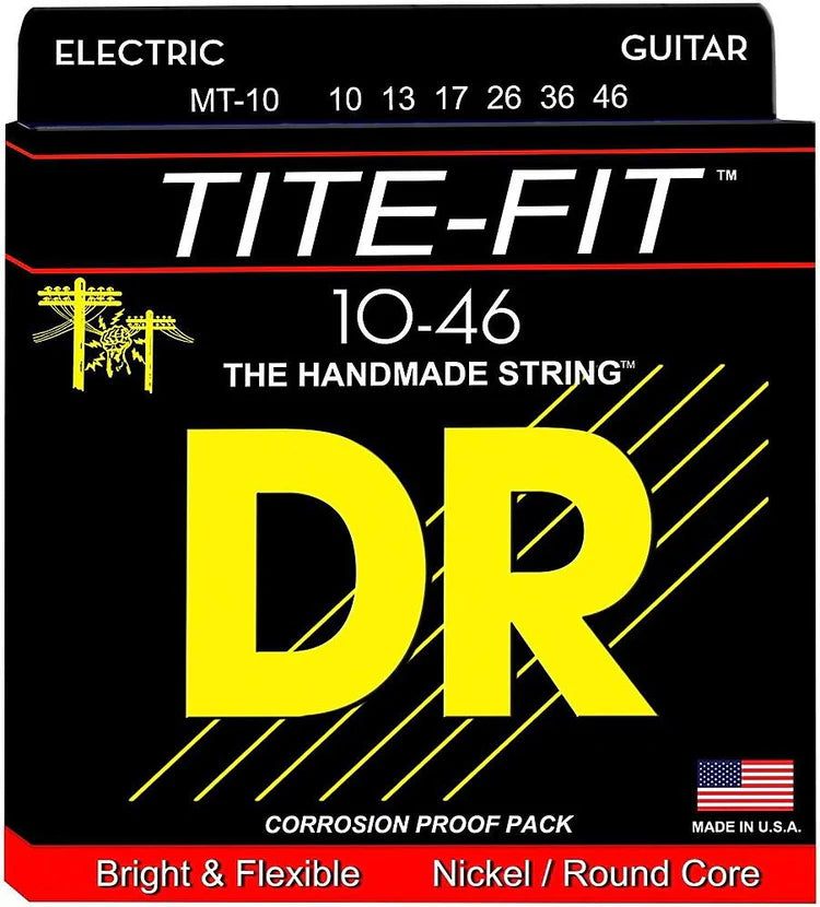 DR Tite-Fit Electric Guitar Strings 10-46 Nickel/Round Core