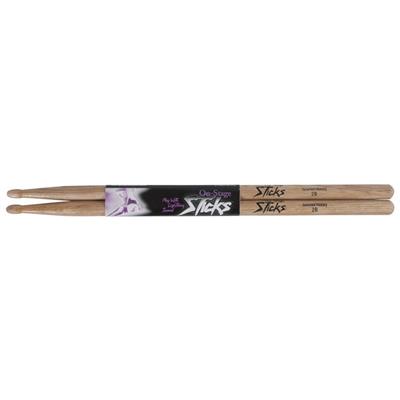 On-Stage HW2B Hickory 2B Wood Tip Drum Sticks