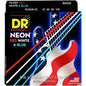 DR Strings NEON USA Flag Coated Electric Bass Strings Long Scale Set 45-105 USAB-45 Red White Blue