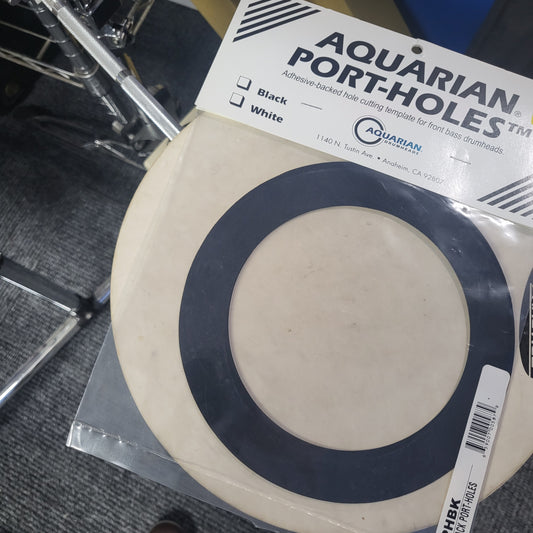 Aquarian PHBK Black 5" Bass Drum Adhesive Microphone Port Hole surround