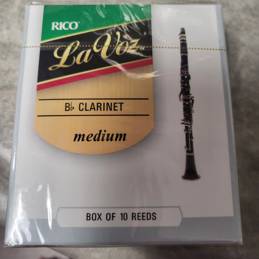 La Voz by Rico Bb Clarinet Reeds Medium 10 Pack