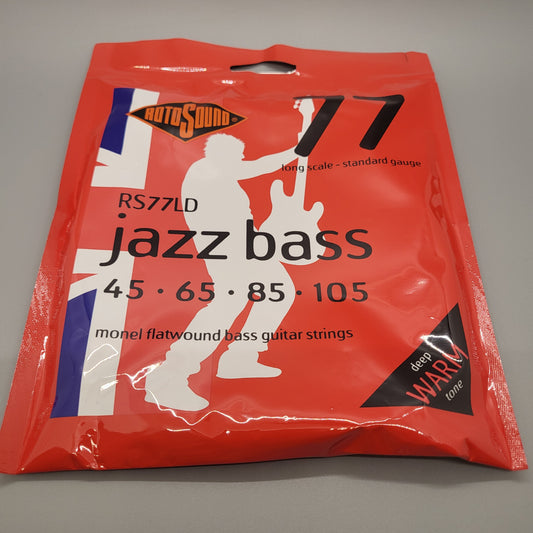 Rotosound RS77LD JazzBass 45-105 Monel Flatwound Bass Guitar Strings