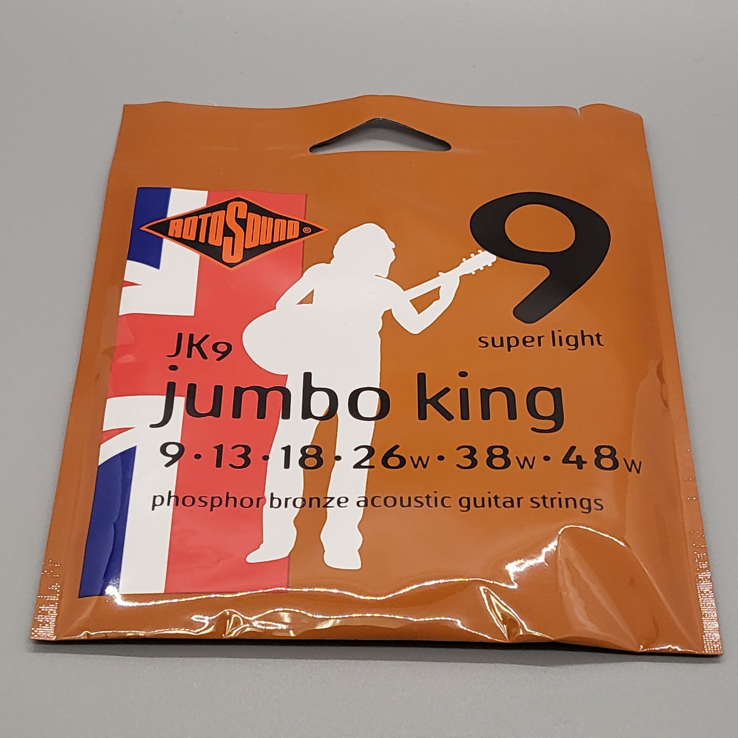 Rotosound Handmade Jumbo King Phosphor Bronze Acoustic Guitar Strings JK9 Super Light 9-48