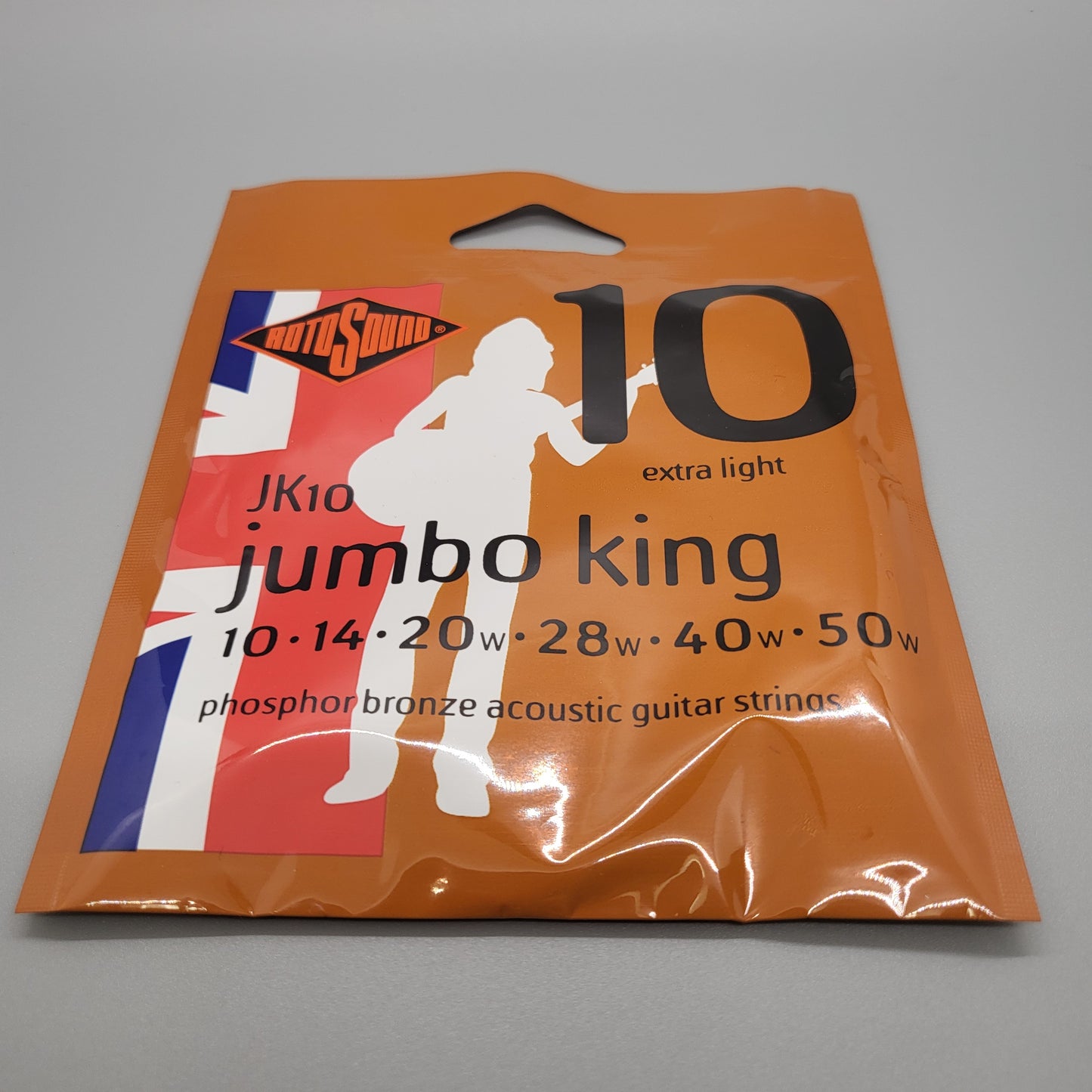 Rotosound Handmade Jumbo King Phosphor Bronze Acoustic Guitar Strings JK10 X-Light