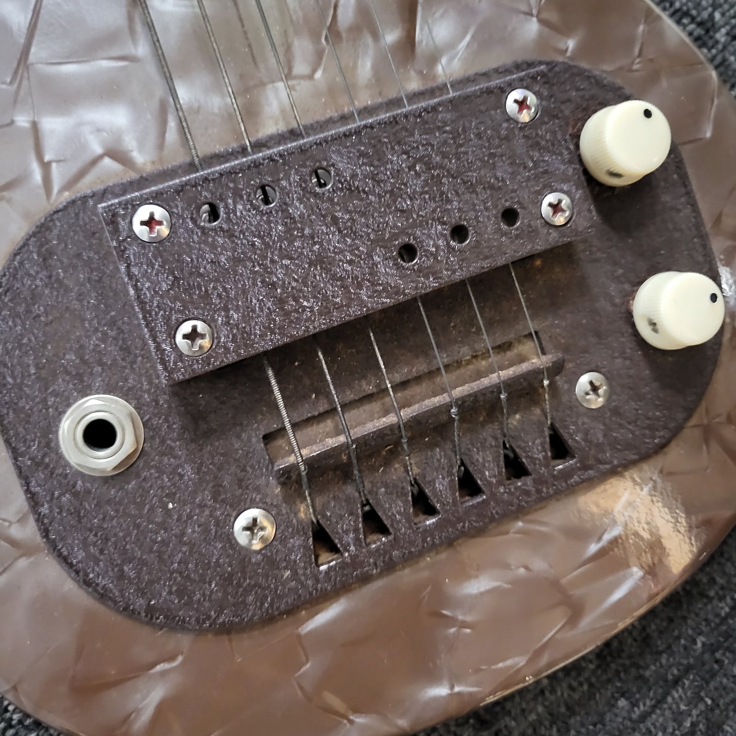 Silverstone Artist Lap Steel Metal 1950's Guitar -Metallic Brown