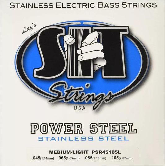 SIT Strings Stainless Steel Electric Bass Strings Power Steel Custom Light